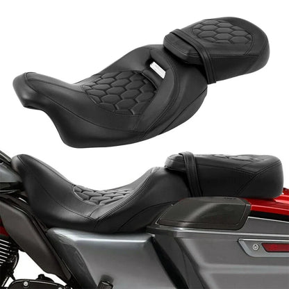 Driver & Passenger Seat in Black for Harley Touring Road Glide 2009-2023
