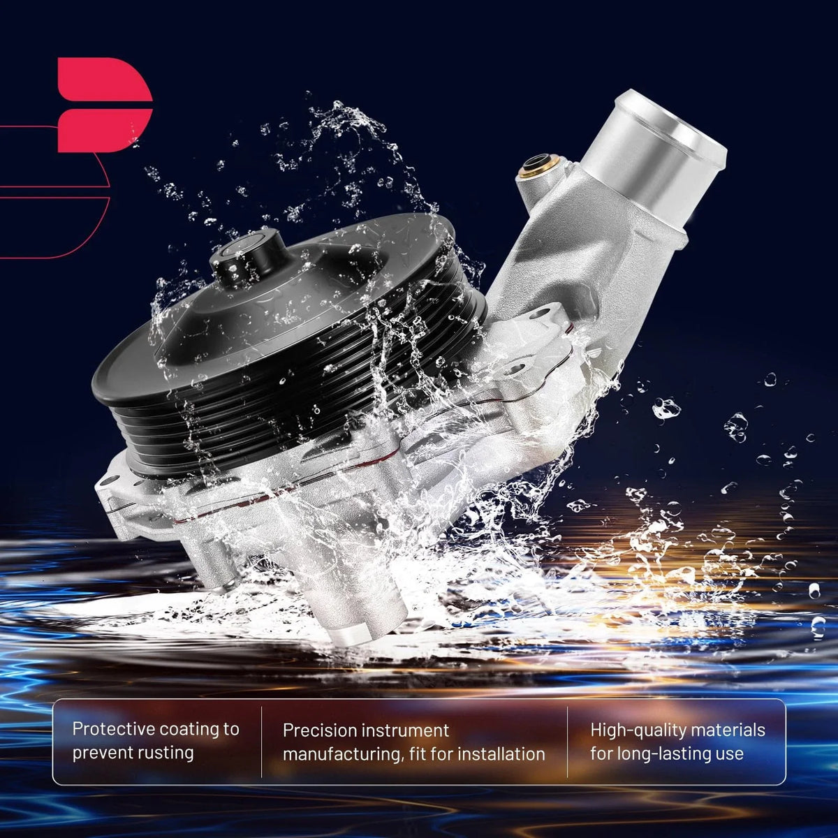 Water Pump for Jaguar XJ 3.0L (2013–2019), XFR-S 5.0L (2013–2015)