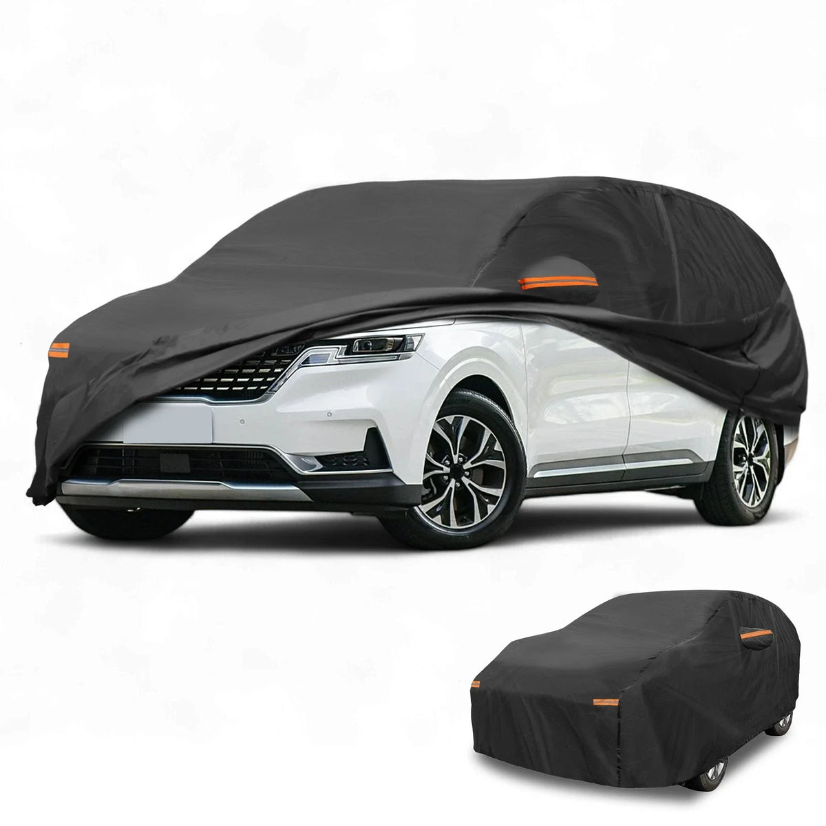 Waterproof Car Cover for Kia Carnival (190T-PU, Black, All Weather)
