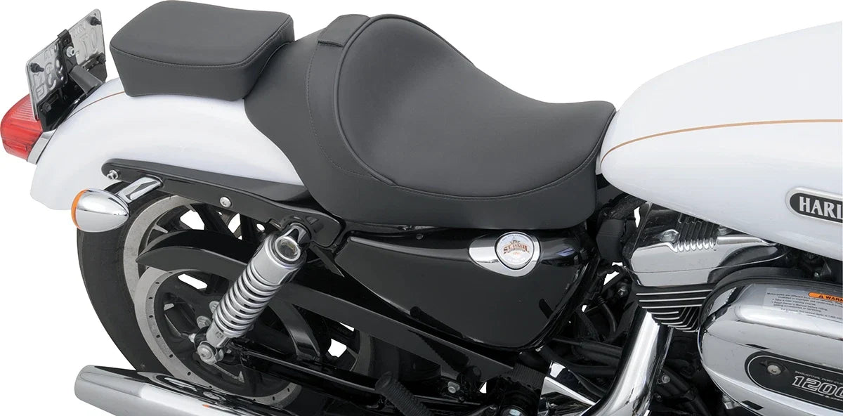 Rear Solo Seat for Harley XL (2004–2022) - Narrow - Smooth - 0804-0393