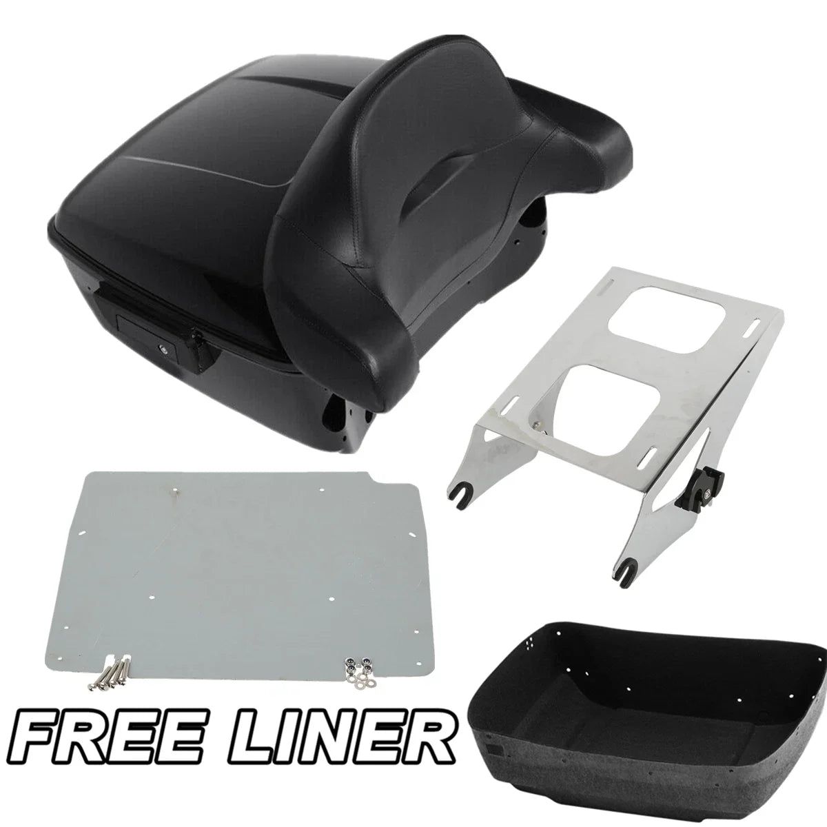 Mount Rack Plate for Trunk Backrest Pad - Harley Touring 2014-2025