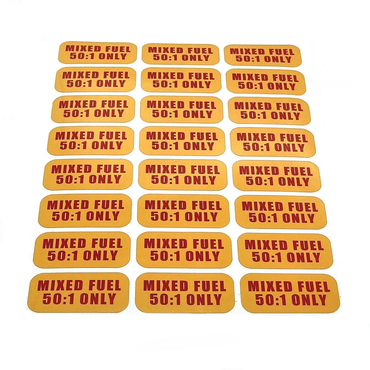 Mixed Fuel Only Vinyl Decals for 2-Stroke Mix (50:1)