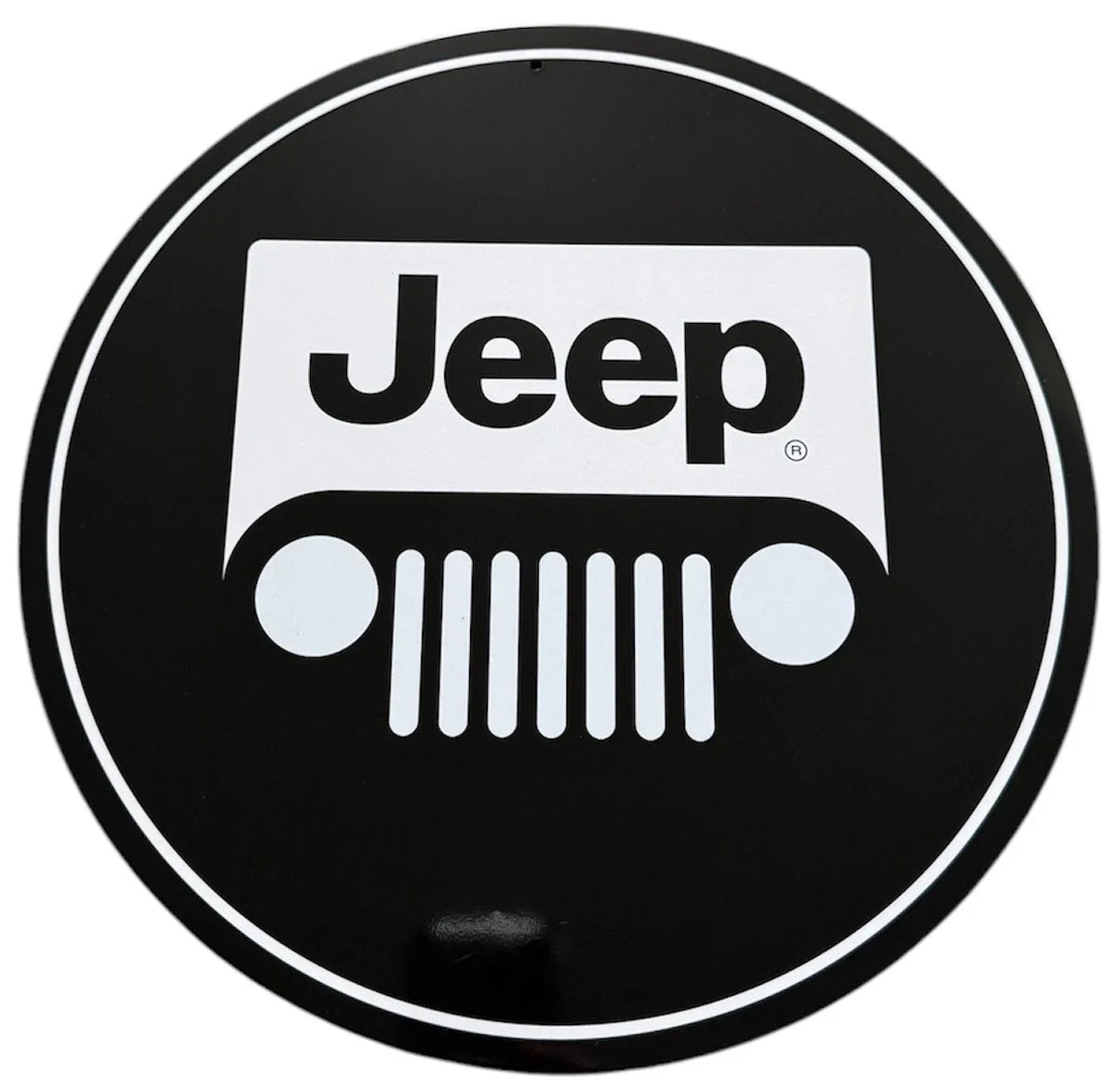 12" Round Tin Sign for Jeep (Classic Wall Decor)