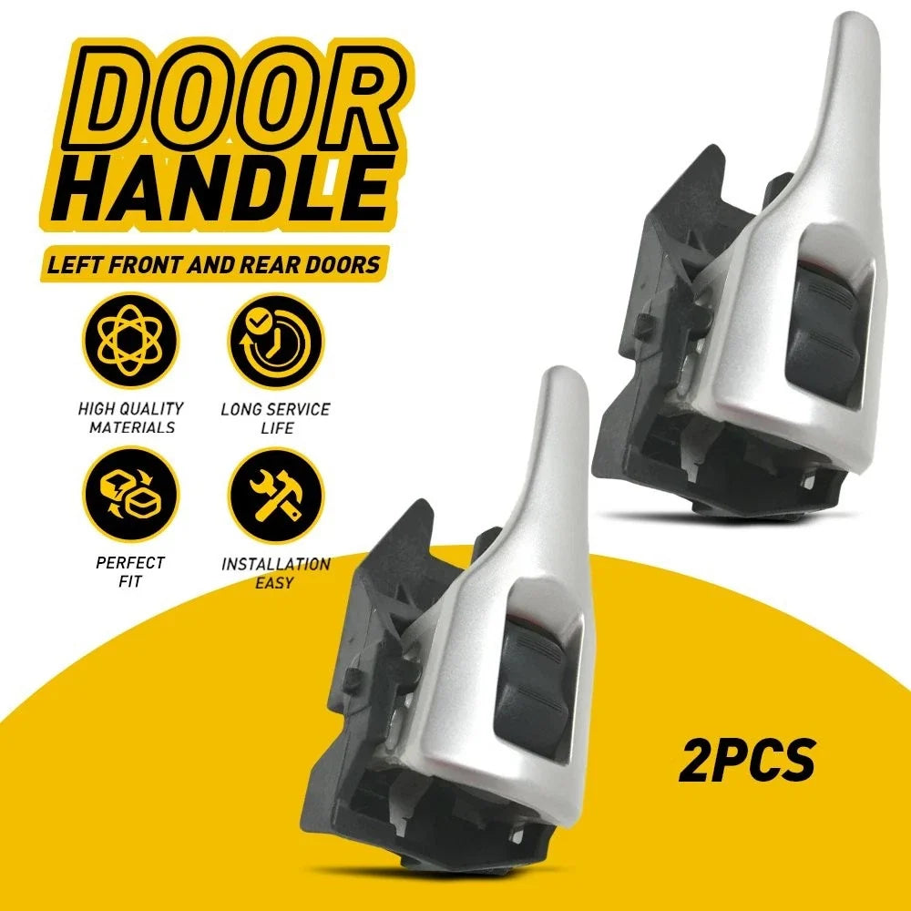 2X Inside Door Handle for Toyota Corolla Matrix (2003–2008) Silver Driver LH