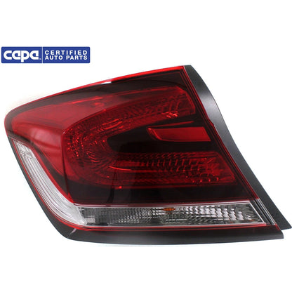 Left Outer Tail Light for Honda Civic (2013–2015) Halogen CAPA