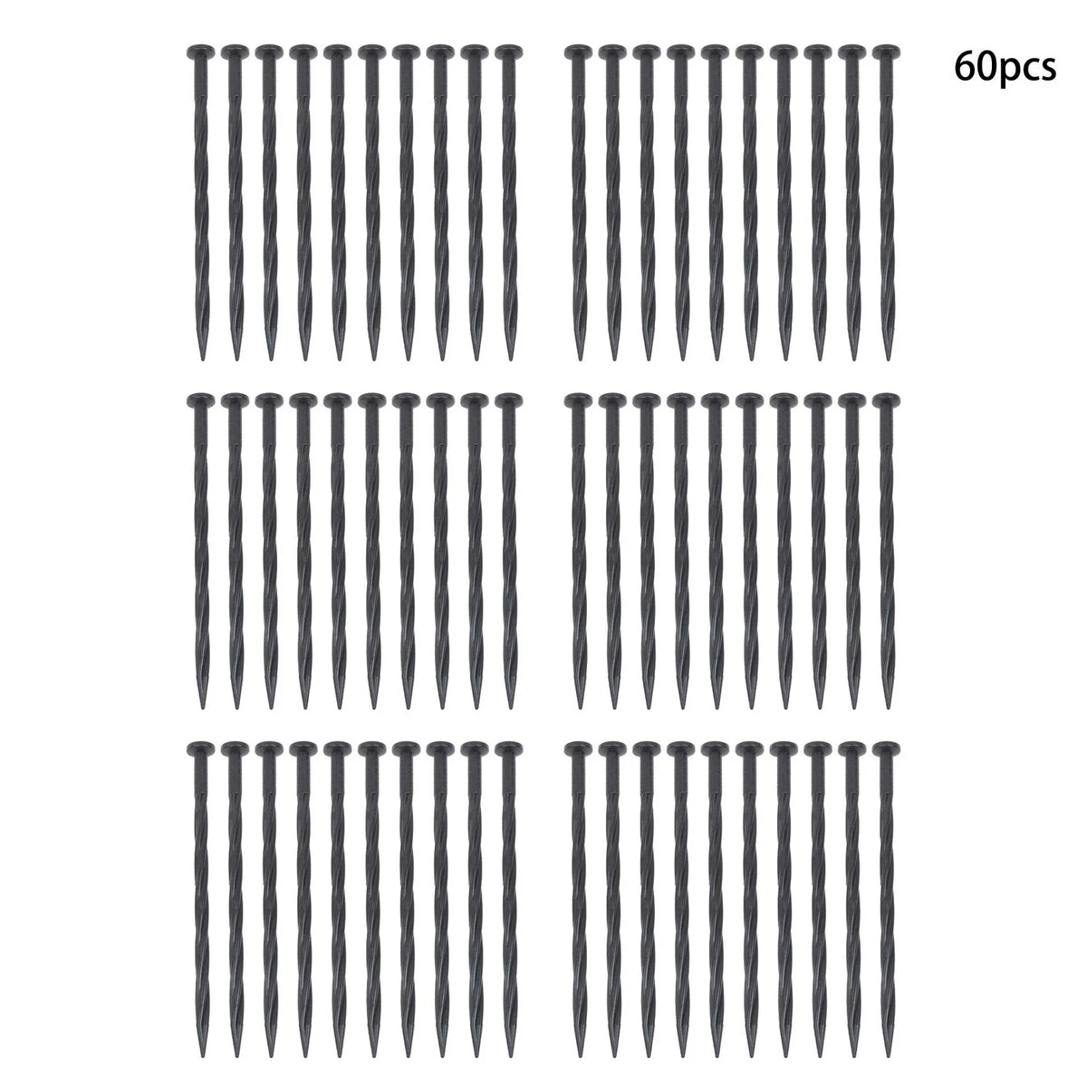 Plastic Spiral Landscape Edging Nails Set of 60 for Garden Use