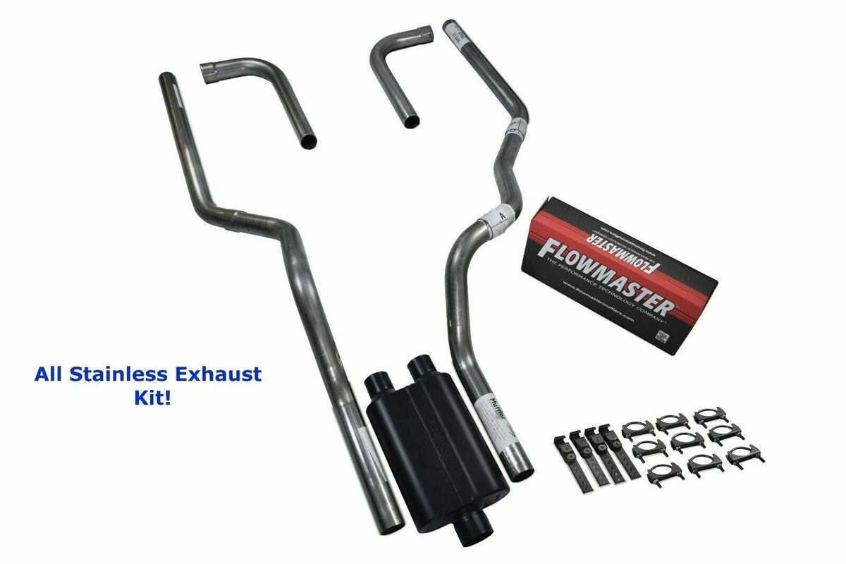 Dual Exhaust Kit for Ford F150 (2015–2020) - Stainless, Side Exit
