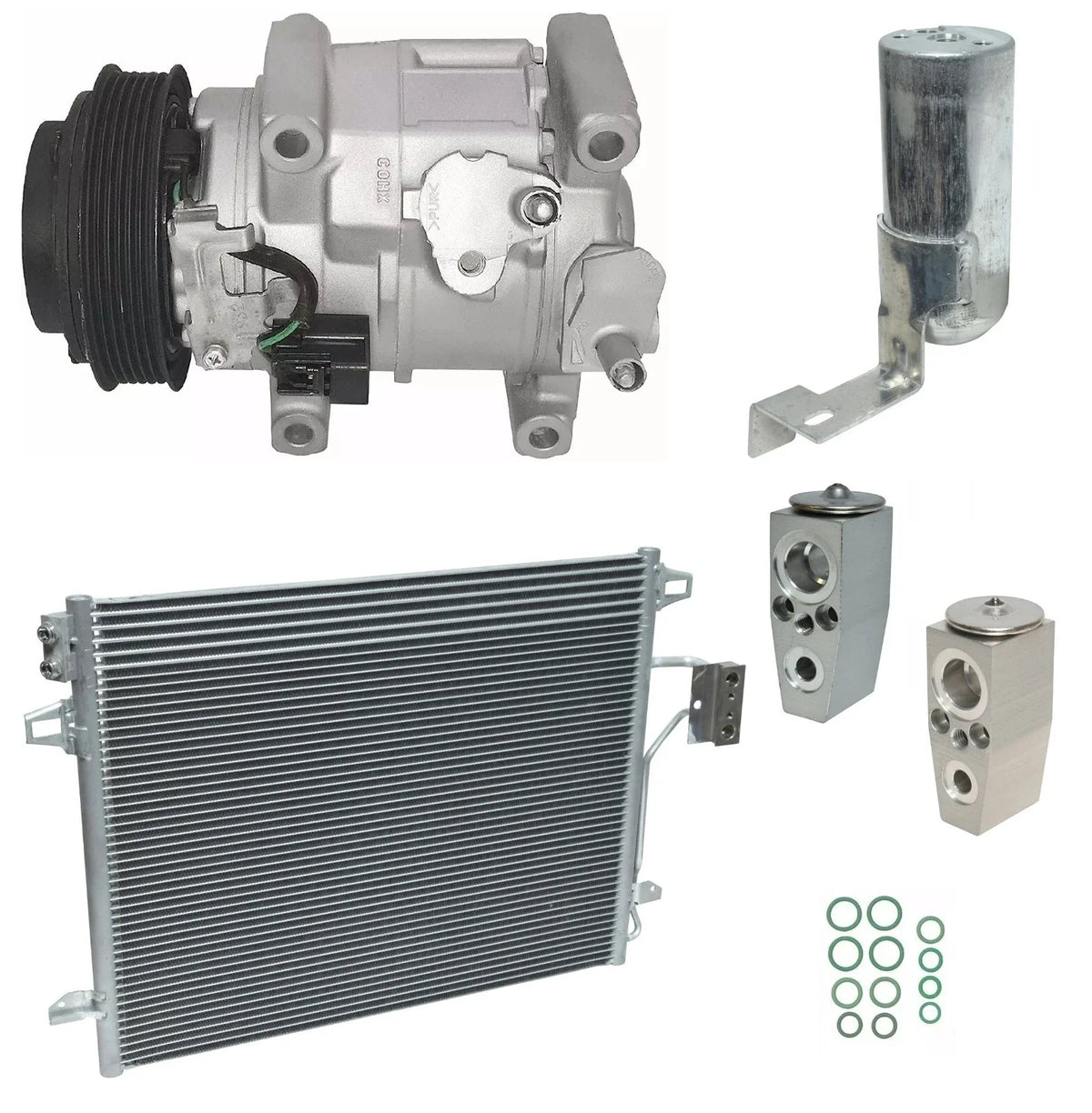 A C Compressor Kit Replacement With Condenser for Chrysler Grand Caravan (2018)