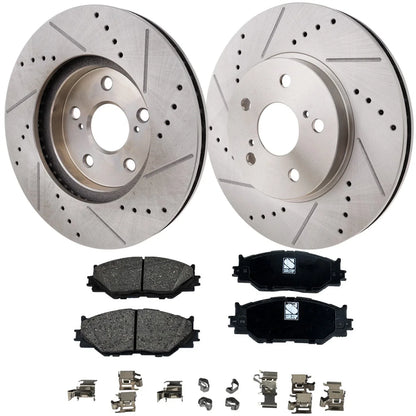 Front Brake Pads and Rotors Set for IS250 2008-2015