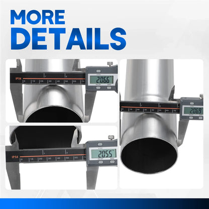 2" OD Exhaust Pipe, Mild Steel, 47" Length for Custom DIY Projects