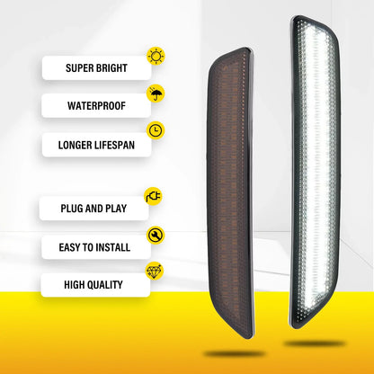 Smoke LED Side Marker Lights Set of 4 for 2010-2014 Ford Mustang