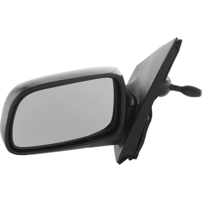 Set of 2 Manual Remote Mirrors for Toyota Echo (2000–2005) Textured Black