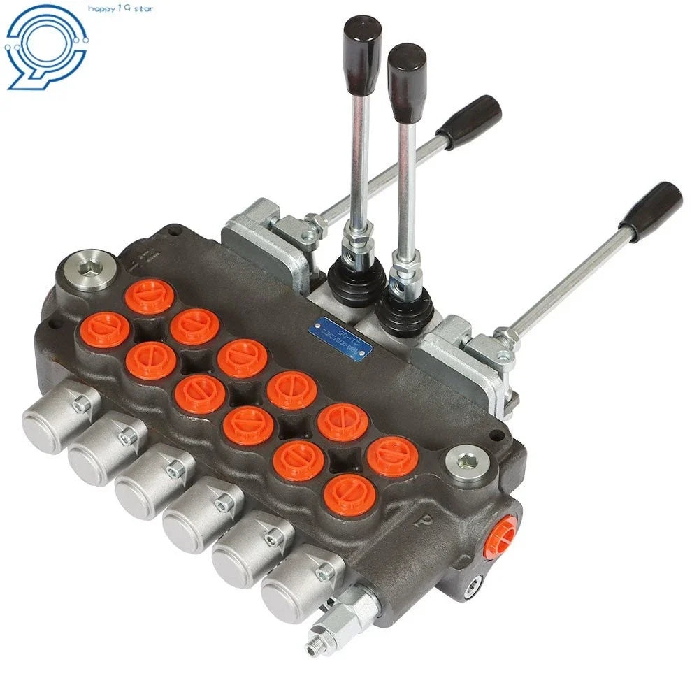 Directional Control Valve 6 Spool Hydraulic with Dual Joysticks