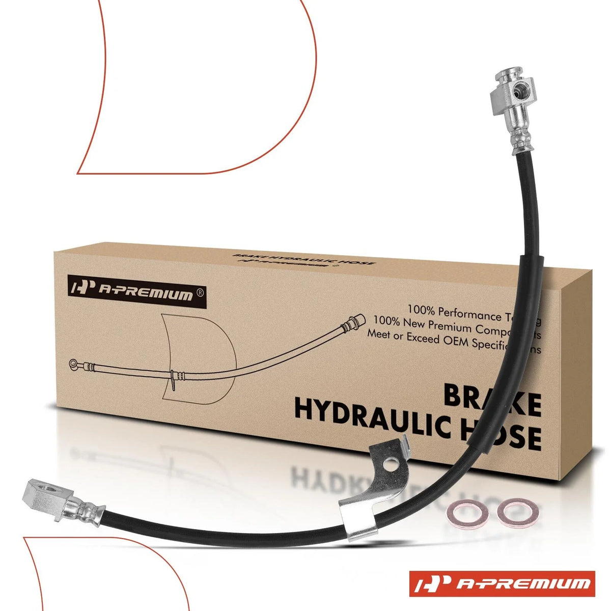 Rear Passenger Brake Hydraulic Hose for Ford Mustang (2015–2021)