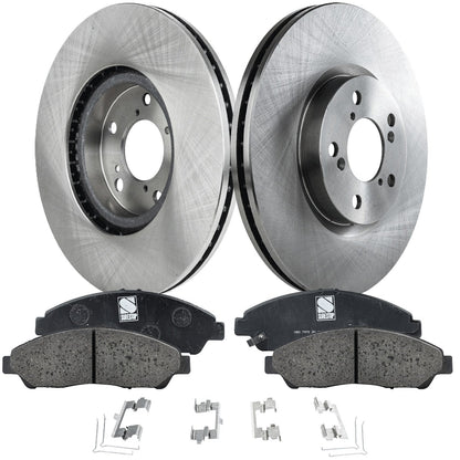 Front Brake Pad and Disc Kit - Ceramic for Honda Pilot 2009-2015