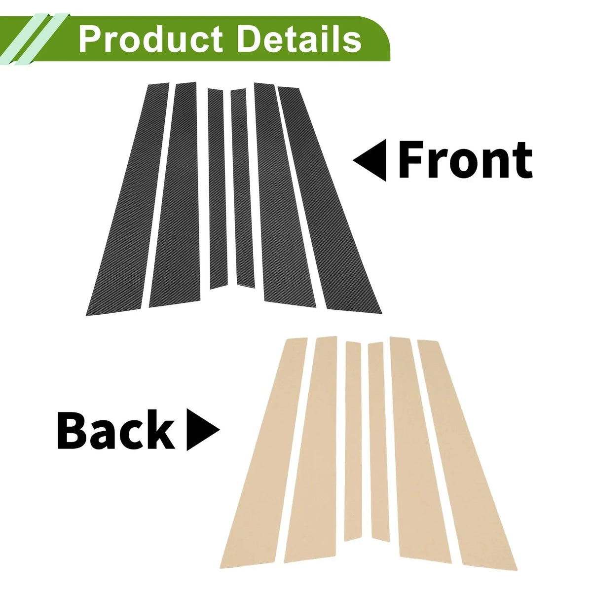 Door Pillar Window Trim - 6 Pack for BMW 7 Series (1995-2001)