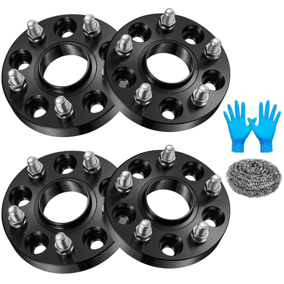 4-Piece Hubcentric Wheel Spacer Set 1" 5x120 14x1.5 for Honda