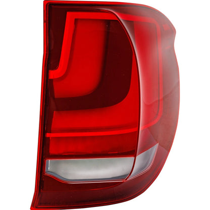 Tail Light for BMW X5 (2014–2018) Right Outer LED Clear & Red, With Bulb