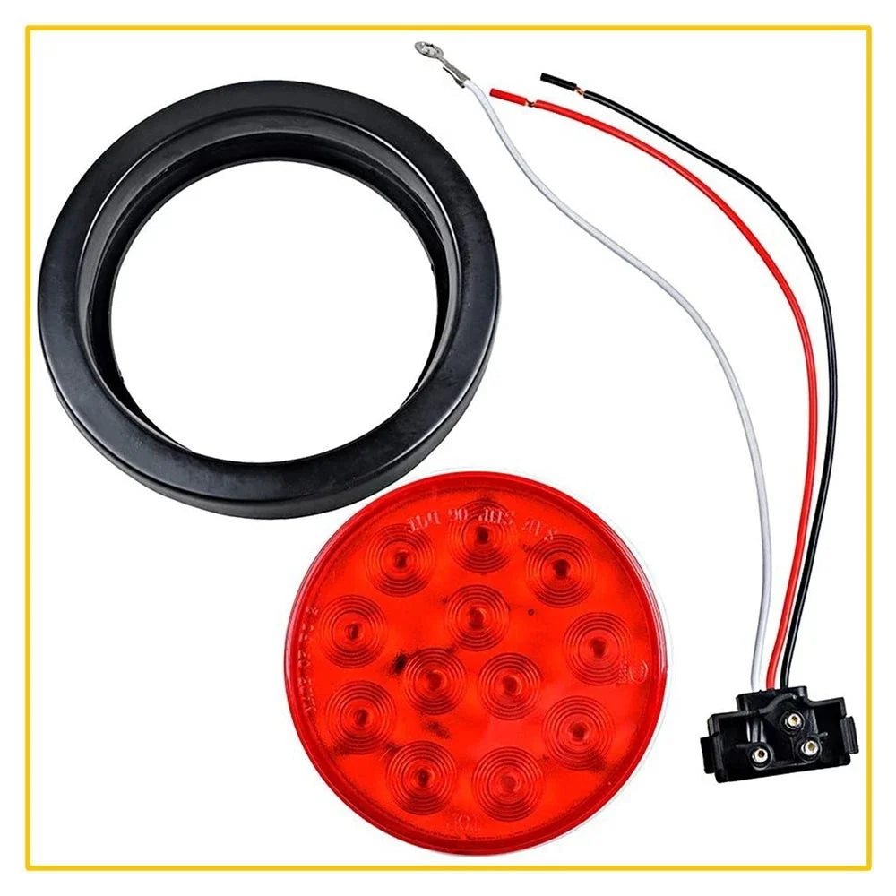 Reverse Backup Lights - 10 LED 4" Oval for Trailer Truck (Flush Mount)