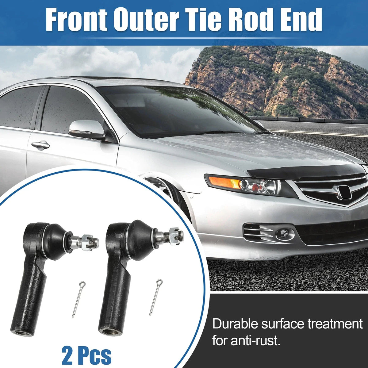 2pcs Front Outer Tie Rod End Links ES3631 for Ford Escape (2001–2009)