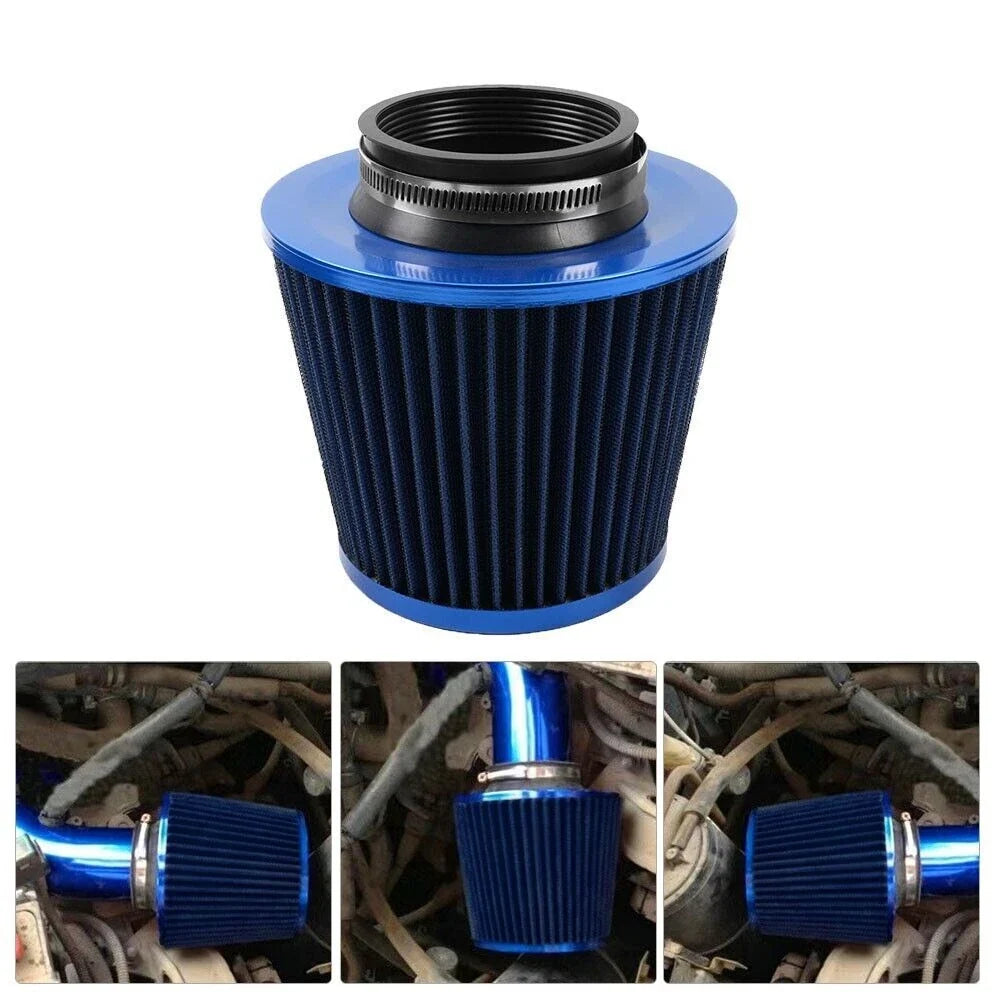 3" 76mm Cold Air Intake Cone Replacement Dry Air Filter for Universal Models