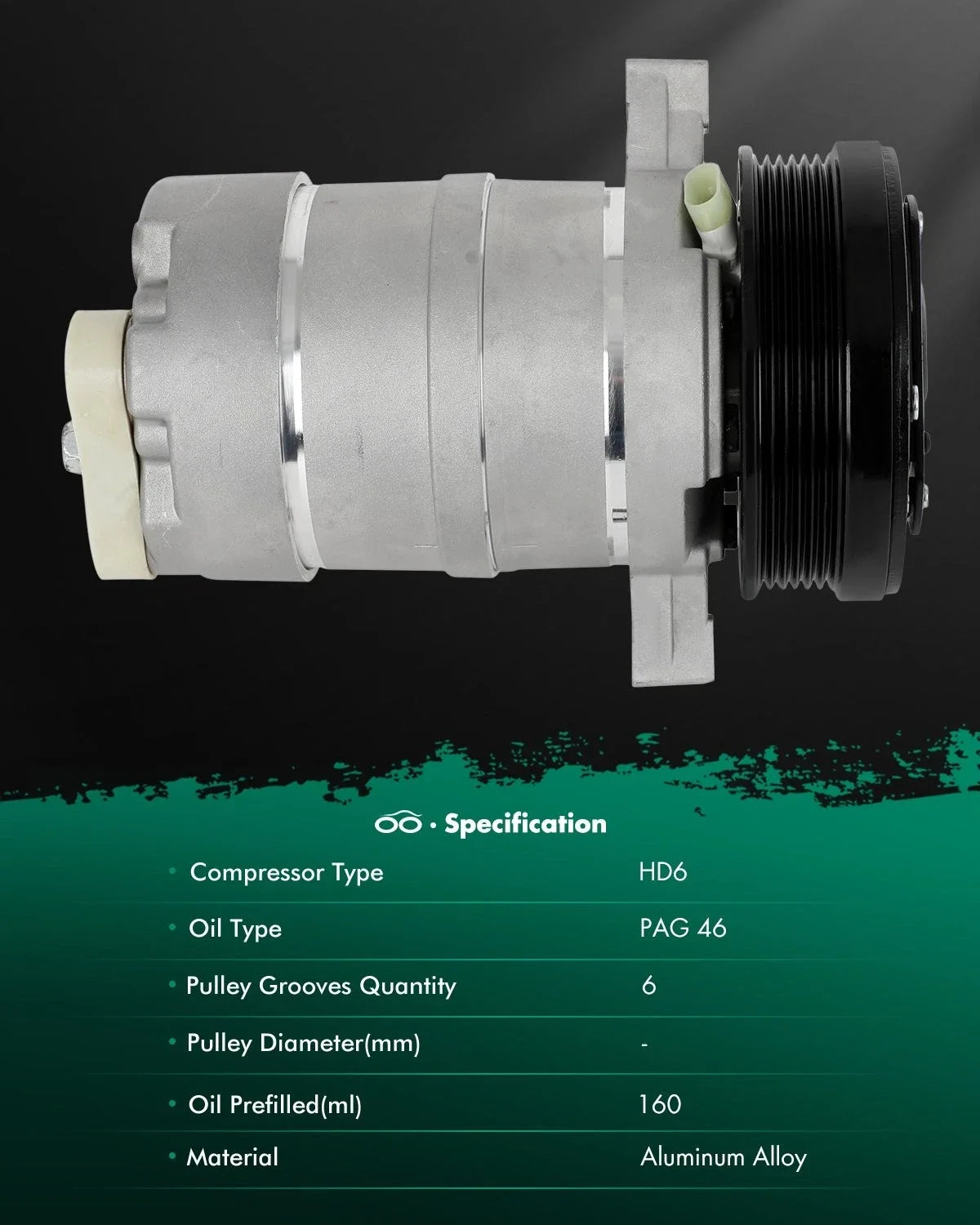 AC Compressor with Clutch & Pulley for Cadillac DeVille (1994-1995)
