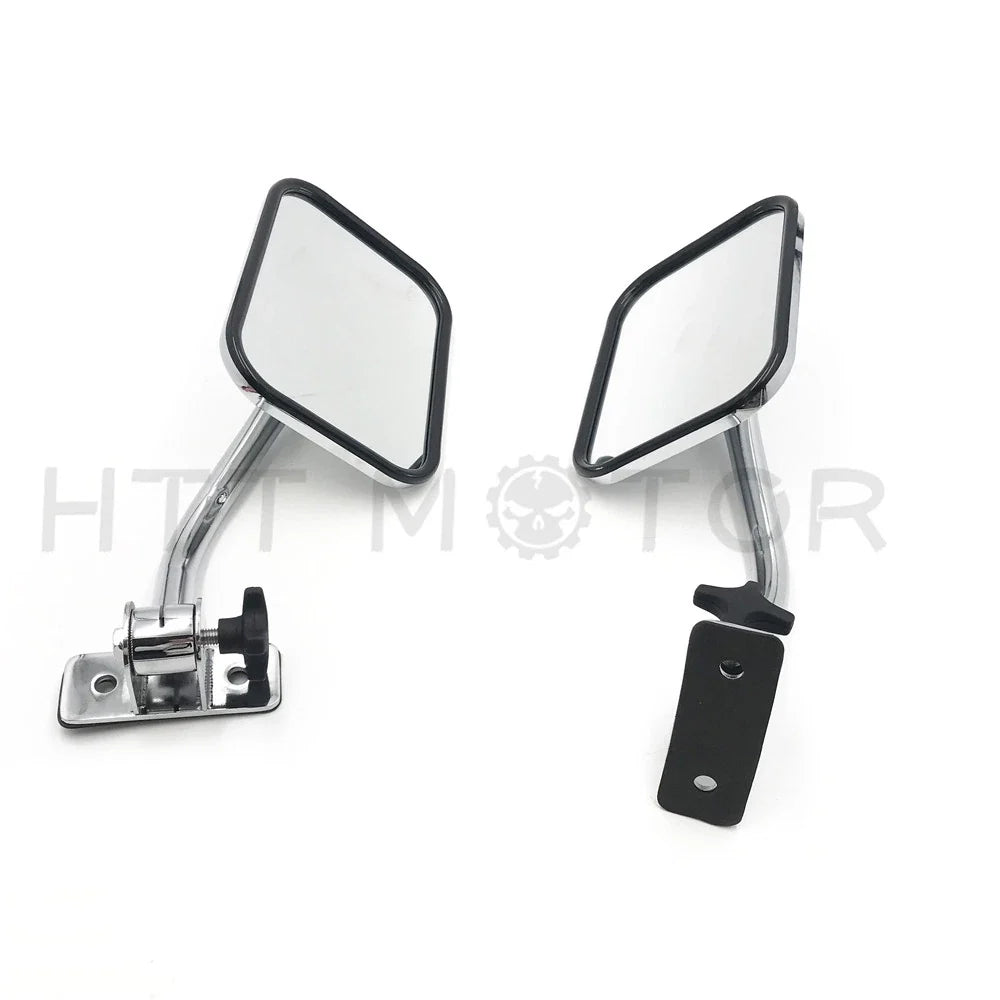 2X Side Mirrors for Jeep Wrangler JK TJ (1996-2017) with Rectangular Hinge