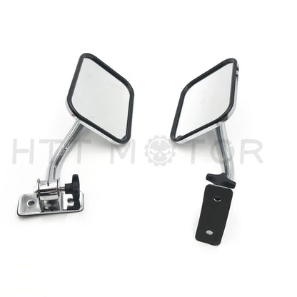 2X Side Mirrors for Jeep Wrangler JK TJ (1996-2017) with Rectangular Hinge
