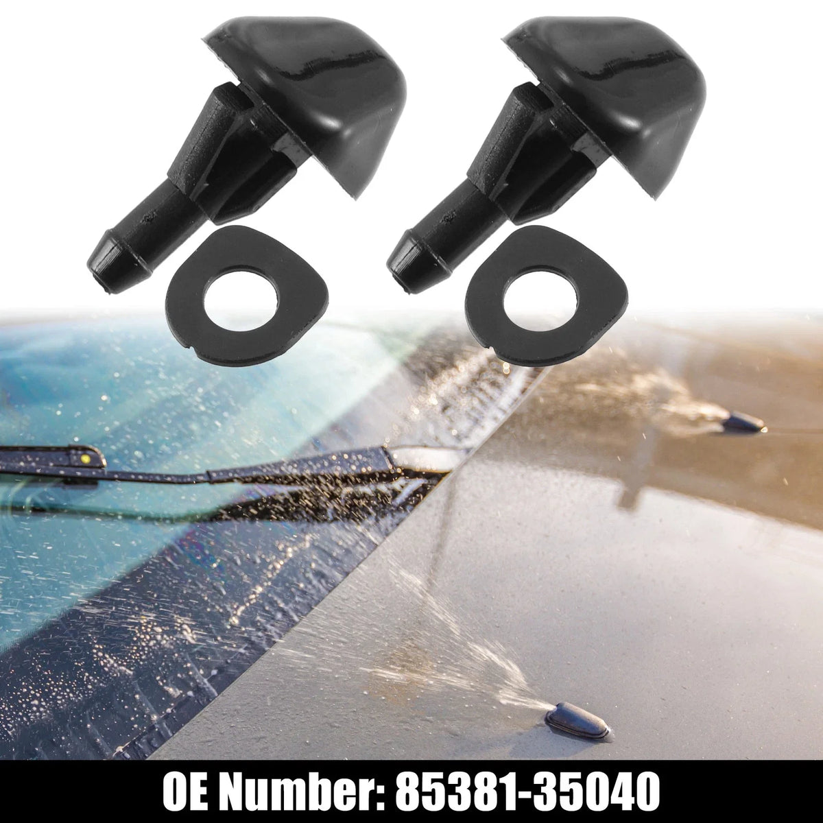 2X Front Windshield Washer Nozzle Spray Jet for Toyota 4Runner 