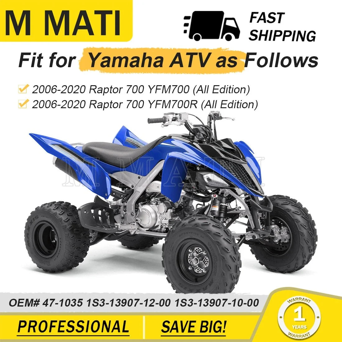 Fuel Pump & Oil Filter for Yamaha Raptor 700 (2006–2023) 1S3-13907-10-00 1S3-13907-02-00