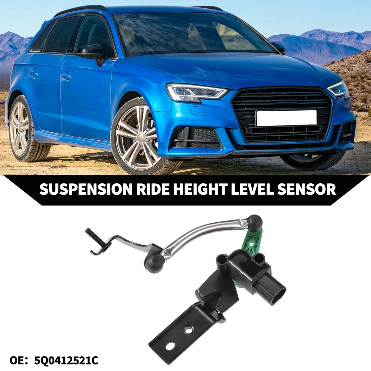 Suspension Ride Height Level Sensor for Audi A3 (2015–2020) No.5Q0412521C