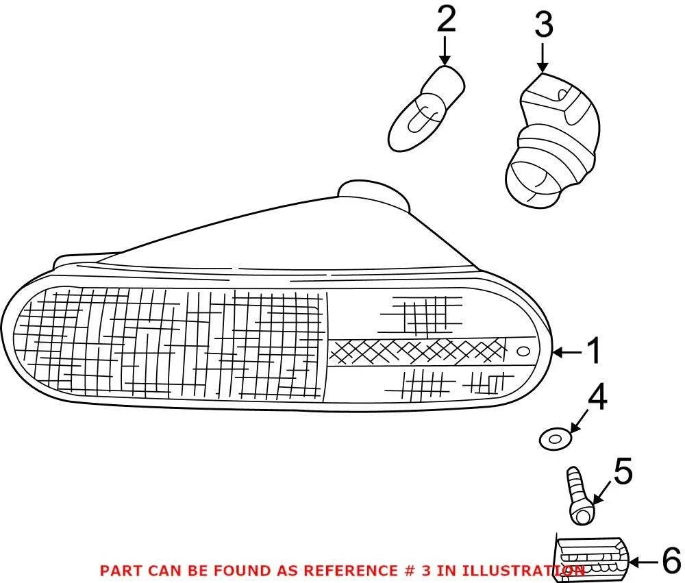 Front Tail Light Socket 1H0953123F for VW Audi