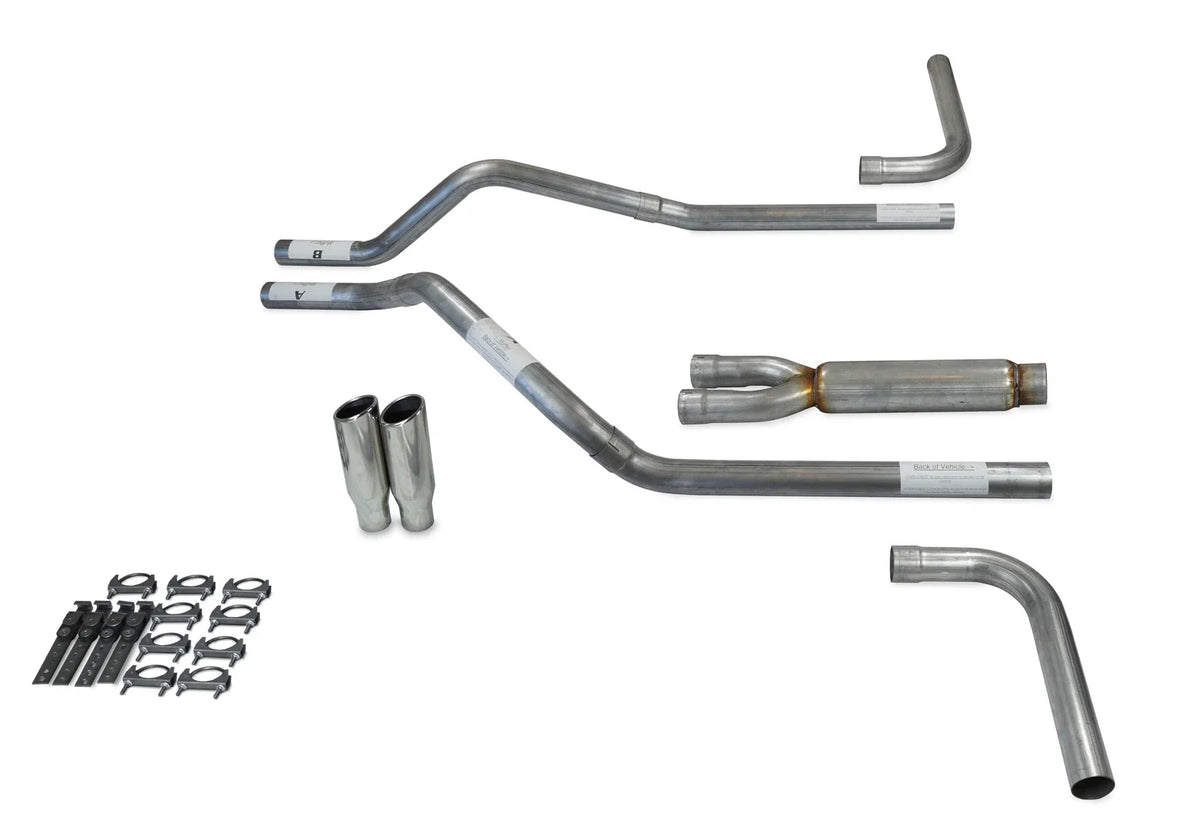 Dual Exhaust Kit with 2.5" Glasspack Side Exit for GMC Jimmy 1992-1994