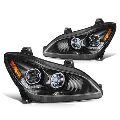 LED DRL Halo Ring Projector Headlights for Kenworth T680 (2022–2025)