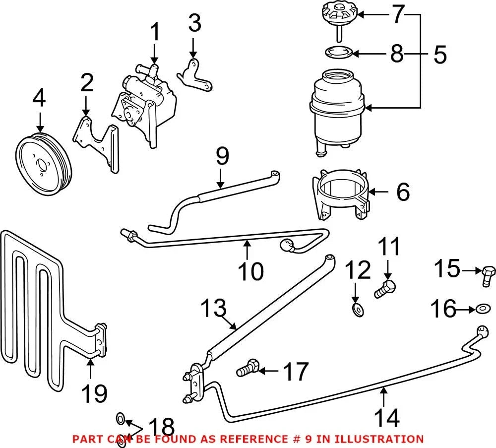 Power Steering Suction Hose for BMW E46 E39 E53 E36 X5 Z3 (1998–2006)
