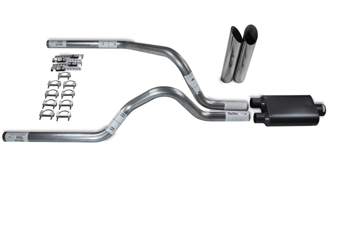 Dual Exhaust Kit for Dodge Dakota (1997–2005) - 2.5" with Slash Tips