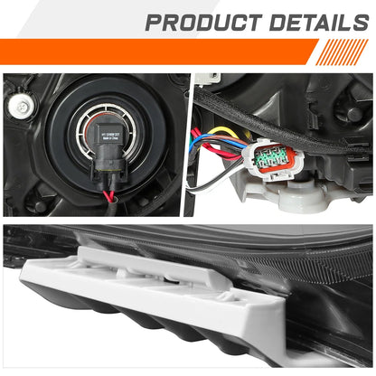 Projector Headlight with Amber LED DRL for Nissan Maxima 2016-2018