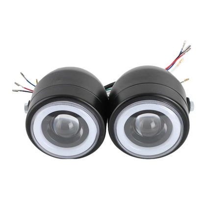Twin Headlight Assembly in Black for Universal Motorcycle