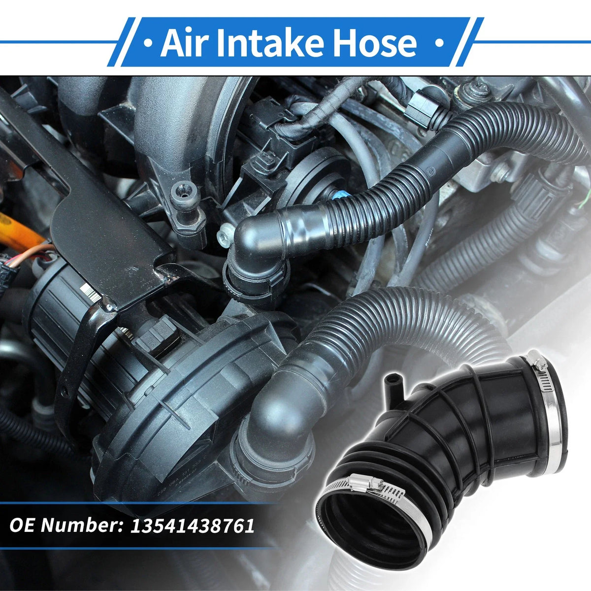 Engine Air Intake Hose with Clamps for BMW E46 E39 (2001–2005) No. 13541438761