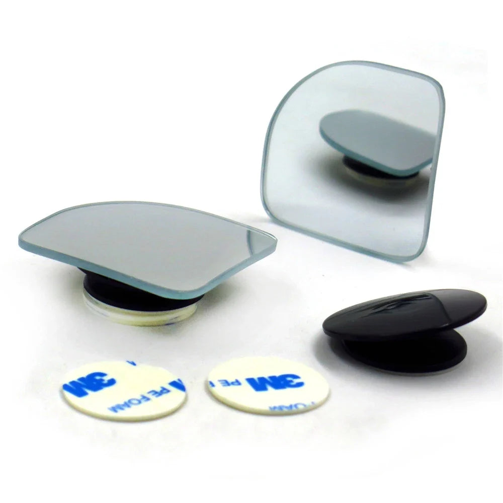 Universal 2 Pack Blind Spot Side Mirror Glass Stick On for 2010-2023 Vehicles