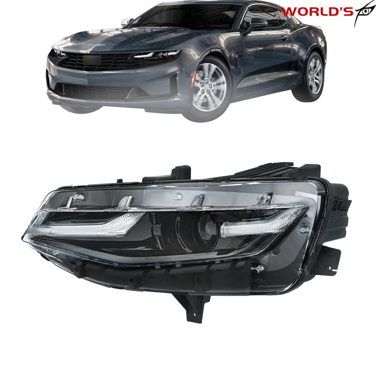LED Headlight for Chevy Camaro LS/LT (2019–2024) Black LH Driver Side