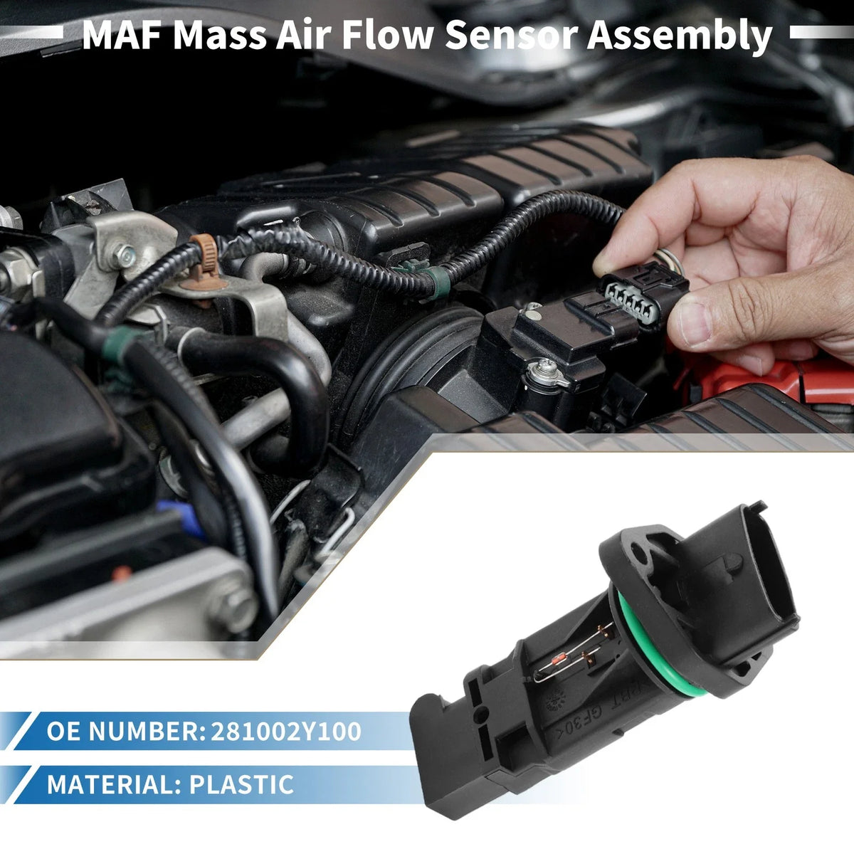 MAF Mass Air Flow Sensor No.281002Y100 for Kia Spectra 1.8L (2002–2004)