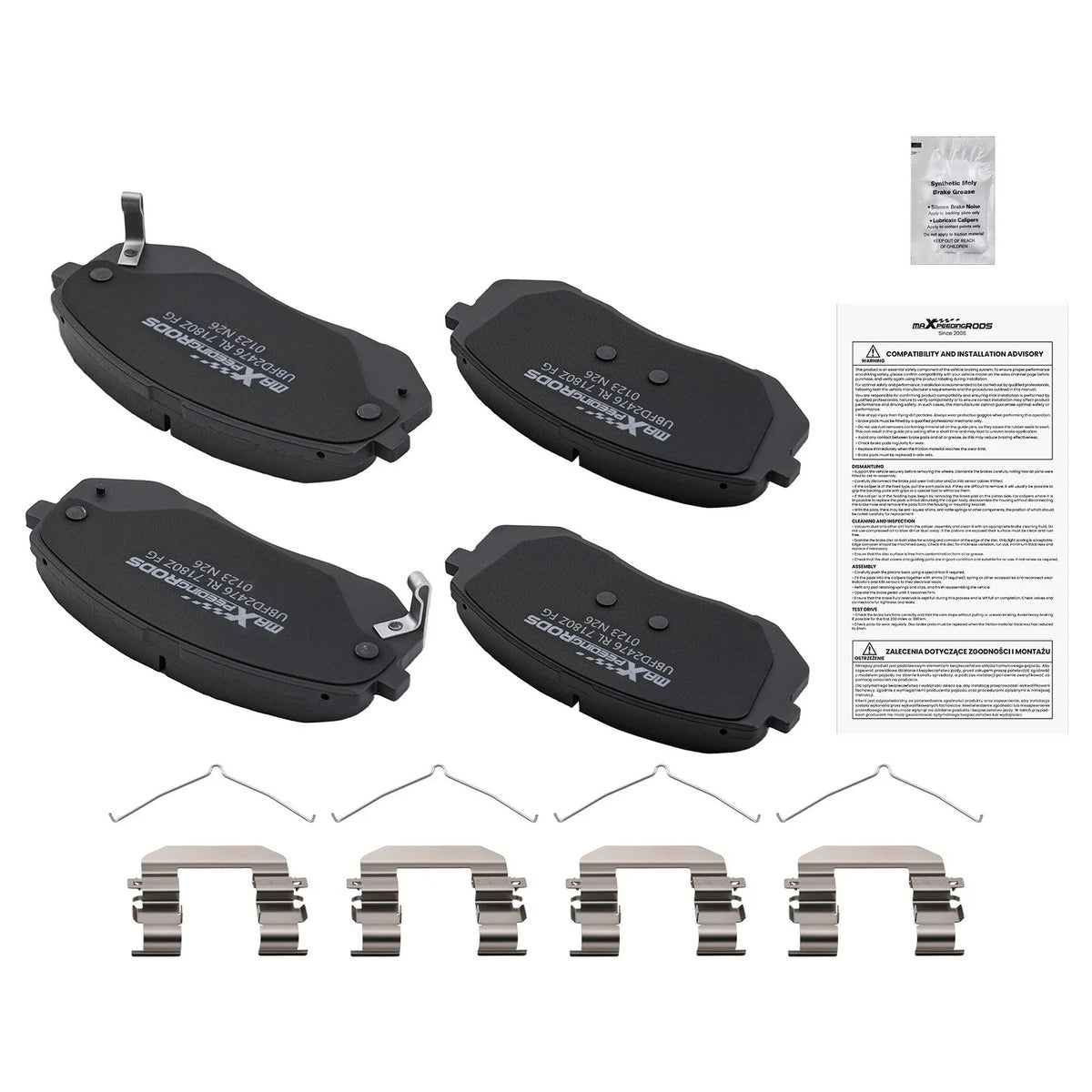 Front Brake Pads (Ceramic) Set for 2015-2019 Hyundai Sonata