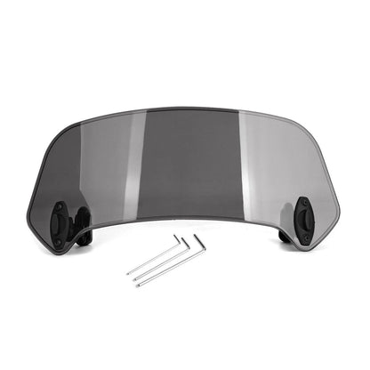 Motorcycle Windshield Wind Deflector Screen - Universal Gray