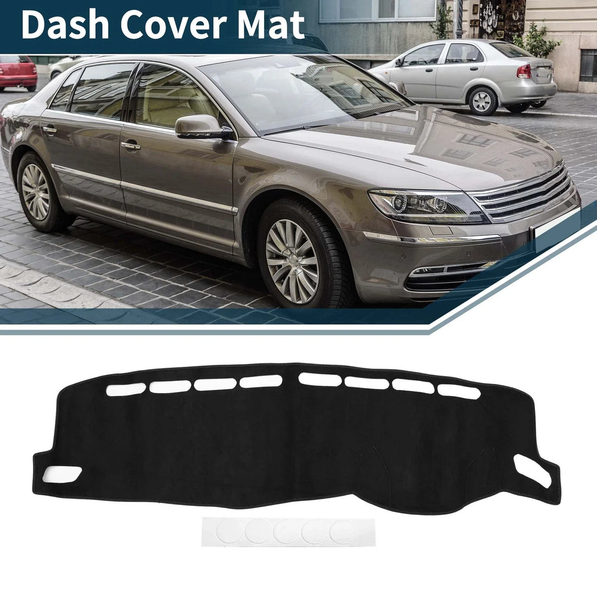 Dashboard Cover Mat for Volkswagen T-ROC (2018–2023) Sun Protector Black