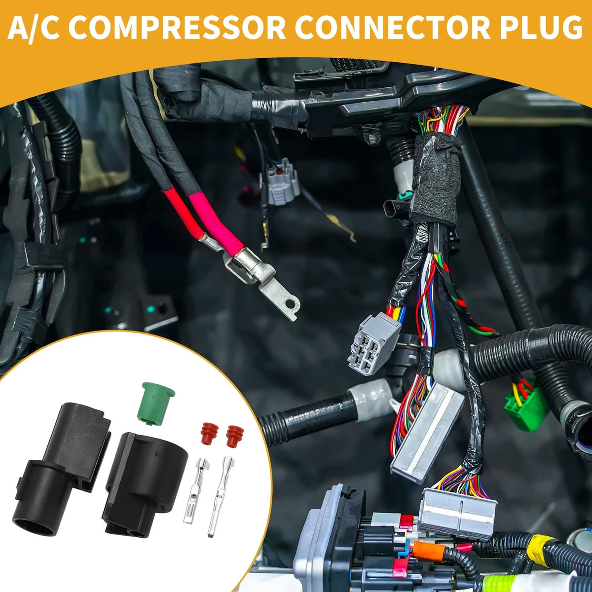 A/C Compressor Connector Plug for Hyundai (1 Pin)