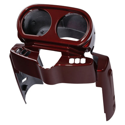 Mysterious Red/Velocity Red Sunglo Instrument Housing for 2015-2023 Road Glide