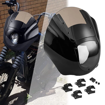 Front Headlight Fairing Smoke Windshield for Harley StreetBob FXBB (2018–2025)