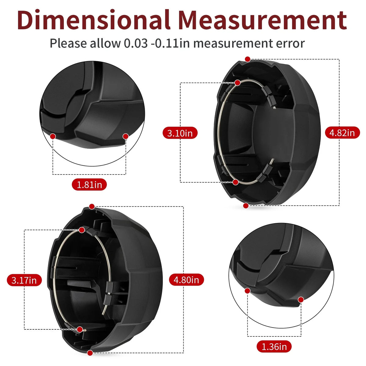4 Matte Rim Caps for Polaris Ranger Crew SP 570 NorthStar (2022-2025)