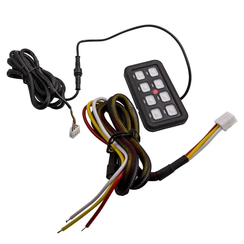 Off-Road 8 Gang Rocker Switch Panel for ATV UTV Truck Boat (Universal Fit)